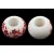 Piros Virágos Porcelán Charm Köztes Gyöngy 13x8,5mm