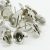 Platinum Színű Kaboson Tartó Bedugós Fülbevaló Szilikon Dugóval 8mm