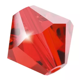   Preciosa Fazettált Piros Bicon Cseh Kristálygyöngy (13) 6mm