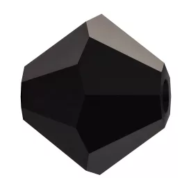   Preciosa Fazettált Fekete Bicon Cseh Kristálygyöngy (8) 4mm
