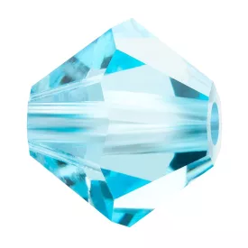   Preciosa Fazettált Türkiz Bicon Cseh Kristálygyöngy (9) 4mm