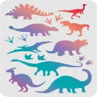 Dinoszaurusz Őskor (4) Rajzoló Sablon Stencil 29,7x21cm