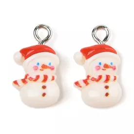 Műgyanta Karácsonyi Hóember Medál 17x10x5,5mm