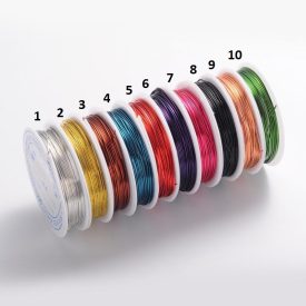   Réz Fűzőszál Rézhuzal Ékszerdrót Lila (6-os szín) 0.8mm 4m