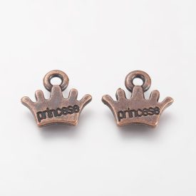 Réz Színű Korona Medál 13x10,5mm