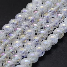   Roppantott Angyal Aura Kvarc Ásványgyöngy Gyöngyfüzér 12mm