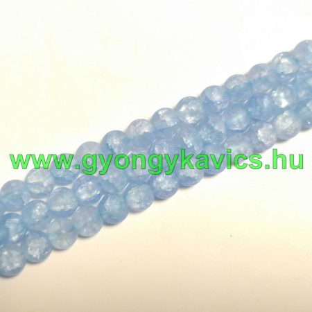 Roppantott Kék (2-es típus) Üveg Hegyikristály Másolat Gyöngy Gyöngyfüzér 8mm