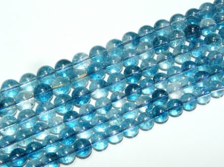 Roppantott Kék Hegyikristály Ásványgyöngy 10mm