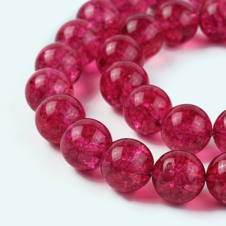 Roppantott Rózsaszín Hegyikristály Ásványgyöngy 8mm