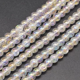   Roppantott Üveg Szintetikus Angyal Aura Kvarc Másolat Ásványgyöngy Gyöngyfüzér 10mm