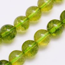Roppantott Zöld Hegyikristály Ásványgyöngy 10mm