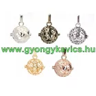 Aum Ohm Angyalhívó Rózsaarany Színű Medál Nyaklánc 20mm