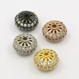   Rózsaarany Színű Fehér Cirkón Cirkónia Strasszos Nyaklánc Karkötő Ékszer Dísz Közdarab Köztes 10x6mm