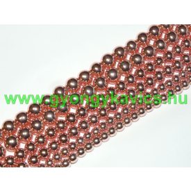 Rózsaarany Hematit Ásványgyöngy 10mm