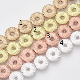   Antikolt Rózsaarany (3) Hematit Fánk Ásványgyöngy 10x3mm