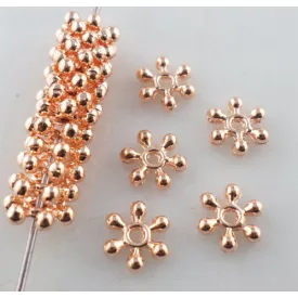   Rózsaarany Színű Hópehely Nyaklánc Karkötő Ékszer Dísz Közdarab Köztes 8mm