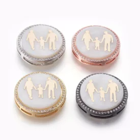   Rózsaarany Színű Kagyló Család Family Közdarab Köztes 24x6mm