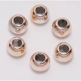   Rózsaarany Színű Műanyag Nyaklánc Karkötő Ékszer Dísz Közdarab Köztes Charm 8mm