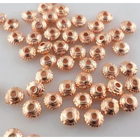   Rózsaarany Színű Nyaklánc Karkötő Ékszer Dísz Közdarab Köztes 5mm