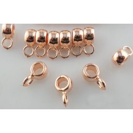   Rózsaarany Színű Medáltartó Nyaklánc Karkötő Ékszer Dísz Közdarab Köztes Charm 6mm