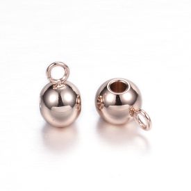 Nemesacél Rózsaarany Színű Medáltartó Köztes 6mm