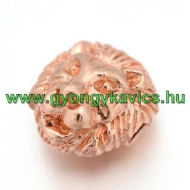   Rózsaarany Színű Oroszlán Oroszlánfej Nyaklánc Karkötő Ékszer Dísz Közdarab Köztes 12x8mm