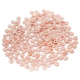   Rózsaarany Színű Virág Nyaklánc Karkötő Ékszer Dísz Közdarab Köztes MŰANYAG 4mm