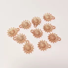 Rózsaarany Színű Virág Medál 18,6x15mm