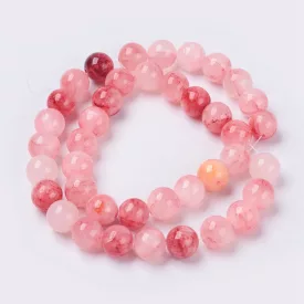 Rózsa Jade Ásványgyöngy 6mm