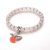 Rózsakvarc Angyal Charm Karkötő (K50) 6mm Csukló átmérő: 4,8cm