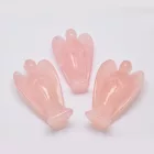 Rózsakvarc Ásvány Angyal Dísz Marokkő 48-52x35-36x15-18mm (SÉRÜLT, TALPA RAGASZTOTT)