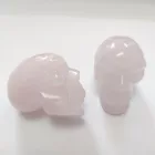 Rózsakvarc Ásvány Koponya Dísz Marokkő 38,5x32,5x49,5mm