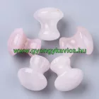 Rózsakvarc Masszázs Masszírozó Gomba 41x27-38mm (HIBÁS! Kis lepattanás)