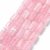 Rózsakvarc Téglalap Oszlop (3) Ásványgyöngy Gyöngyfüzér 10-17x8-10mm
