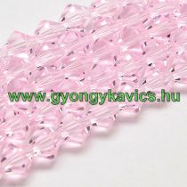 Rózsaszín Bicon Üveggyöngy 6mm