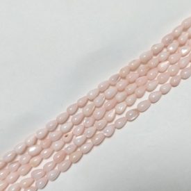 Rózsaszín Csepp Kagyló Gyöngy 7x5mm