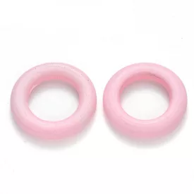Rózsaszín Fakarika Fa Karika 33mm