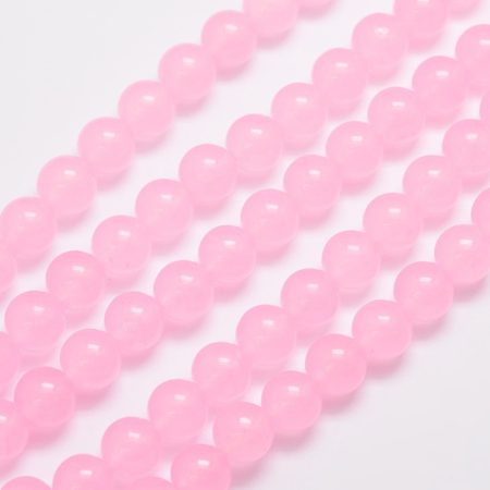 Rózsaszín Pink Jade Ásványgyöngy Gyöngyfüzér 10mm