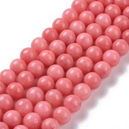 Rózsaszín Jade Ásványgyöngy Gyöngyfüzér 10mm