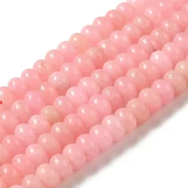 Rózsaszín Jade Korong Ásványgyöngy 8x5mm