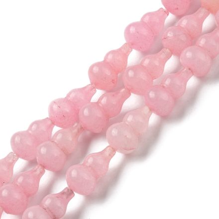 Rózsaszín Jade Sztúpa Tök Ásványgyöngy Gyöngyfüzér 17,5-18,5x9,5-10mm