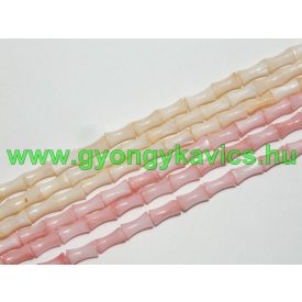Rózsaszín Oszlop Kagyló Gyöngy 9x4mm