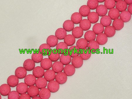 UV Rózsaszín Pink Lávakő Ásványgyöngy Gyöngyfüzér 10mm