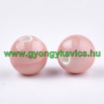 Rózsaszín Porcelán Gyöngy 10mm 