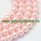 Rózsaszín Szintetikus Kagyló Gyöngy Gyöngyfüzér 10mm