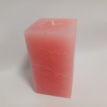 Rózsaszín Rusztikus Szögletes Gyertya 5,6x10cm