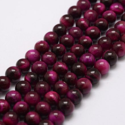 Rózsaszín Tigrisszem Ásványgyöngy  10mm