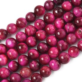 Rózsaszín Tigrisszem (2) Ásványgyöngy 6mm