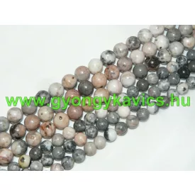   Rózsaszín Zebra Jáspis Ásványgyöngy Gyöngyfüzér 10mm