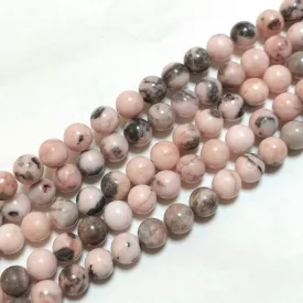   Rózsaszín Zebra Jáspis (2) Ásványgyöngy Gyöngyfüzér 6mm